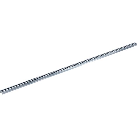 Profil E-Blade L inox pour caniveaux MEAPARK – Grille à fente en PP recyclé – Résistance classe A15 – Installation simple et rapide
