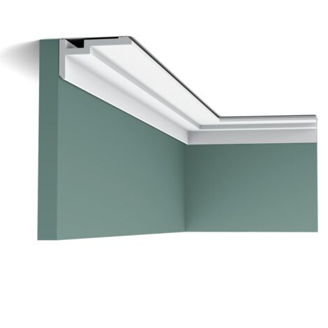 Orac – Profil en U CX197 – Corniche décorative en Duropolymer – Dimensions 200 x 9,3 x 5 cm – Facile à peindre et à découper