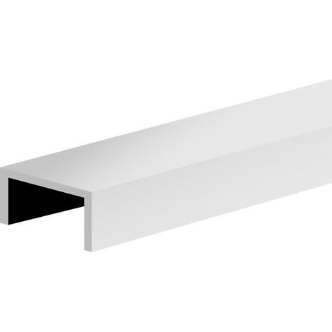 Profil en U pour porte 16 mm - L 3000 mm - argent - Argent