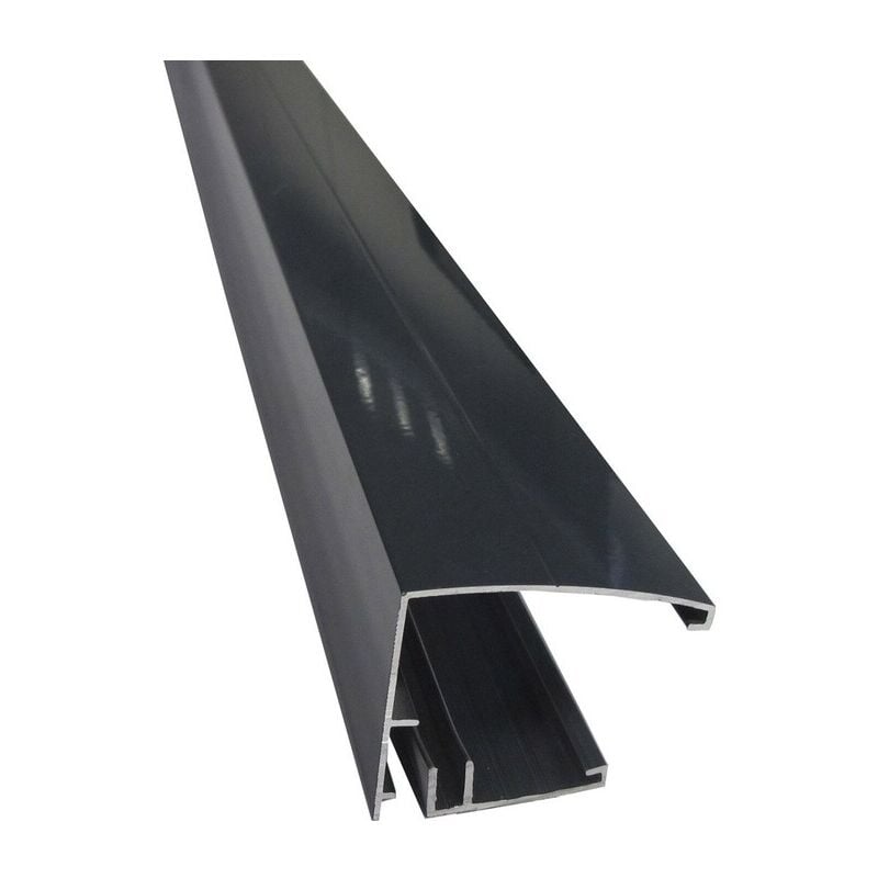 Profil et capot laqués vissables de bordure couverture polycarbonate 10/16/32 mm (2 coloris) - Coloris - Gris anthracite ral 7016, Epaisseur - 16/32