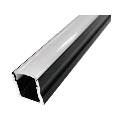 Profil Led Oberfläche 17x14,5mm Opal 2m Schwarz 1617142
