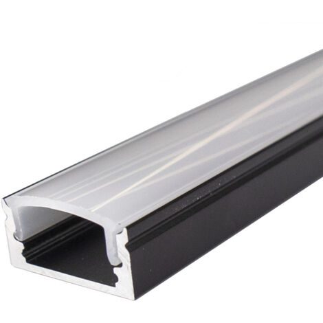 Profil Led Oberfläche 17x7,8mm Opal 2m Schwarz 1617082