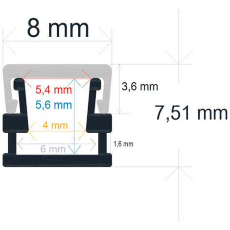 Profil Led Surface 8x7,50mm Opal 2m 1688