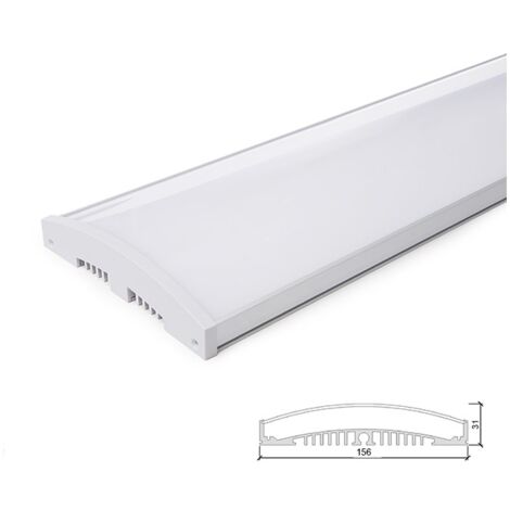 Profil/Leuchte Aluminium 10 X LED -Leiste - Diffusor Milchig  x 1M