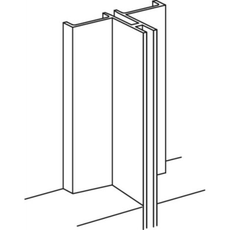 Profil M19 aluminium finition argent longueur 2531 mm - encastrable par l'arrière pour crémaillères murales - SOFADI