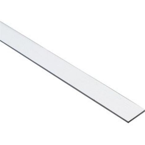Duval – Profil plat aluminium brut 20x2 mm – Longueur 2 m – Cornière pour projets de bricolage – Flexibilité d'utilisation
