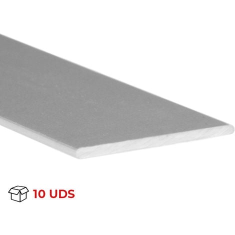 Profil plat | Fabriqué en aluminium | Finition blanche | Pour les projets de construction, les réformes et le bricolage | Mesures 15*2*1000mm | Longueur du profil 1 mètre | épaisseur 2 mm