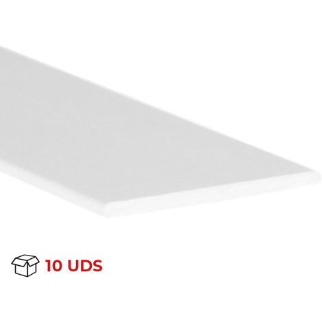 Profil plat | Fabriqué en aluminium | Finition blanche | Pour les projets de construction, les réformes et le bricolage | Mesures 15*2*1000mm | Longueur du profil 1 mètre | épaisseur 2 mm
