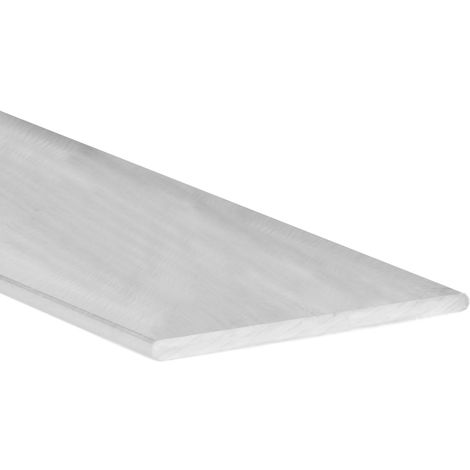 Profil plat | Fabriqué en aluminium | Finition blanche | Pour les projets de construction, les réformes et le bricolage | Mesures 30*2*1000mm | Longueur du profil 1 mètre | épaisseur 2 mm | 1 unité - Blanc