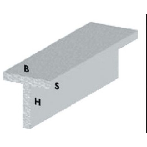 Profil T cm 100 h argent 15x15X1,5 mm profilA s aluminium barre de tige