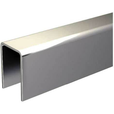 Ferrure de porte à déplacement droit pour porte de 300 kg  rail tubulaire galva 62 x 55 - 3 mètres