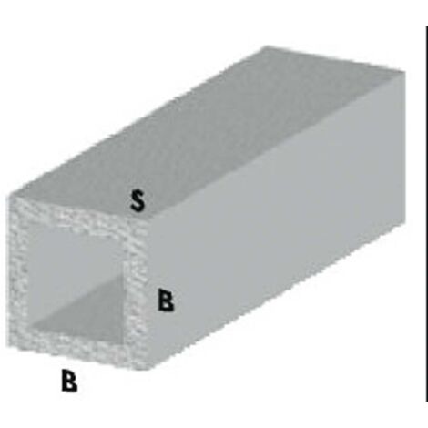 profilA  carrA  cm 100 h argent 20x20x1 mm tube carrA  en aluminium
