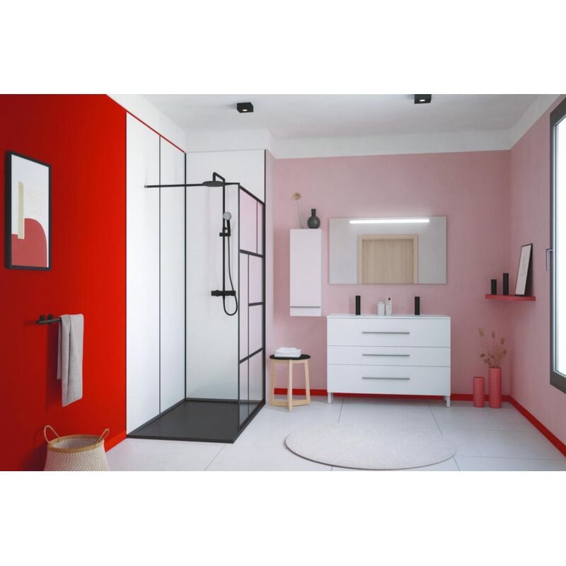 Ondee - Profilé panneaux muraux - Hauteur 2,55 m - Finition noir mat