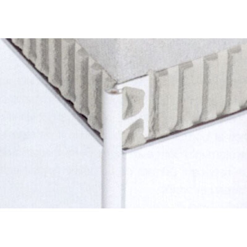 Profilé aluminium quart de rond pour revêtement muraux RONDEC A - Alu anodisé mat - Hauteur 10 mm - Barre de 2,5 ML