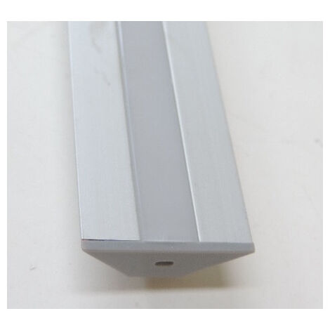 Profile alu longueur 1020mm saillie triangulaire avec diffuseur opale à clip pour bandeau LED L10.8mm max