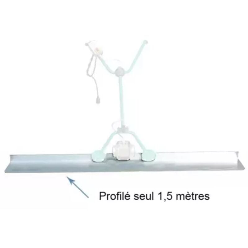 Profilé aluminium 1.5 m pour règle vibrante Imer