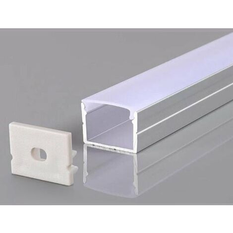 Profilé Aluminium 19x13mm 2m Pour Ruban LED Couvercle Opaque Blanc - SILUMEN