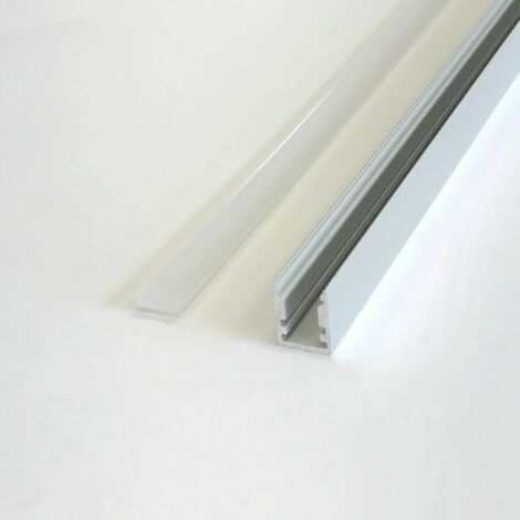Profilé Aluminium 1m pour Bandeau LED - Cache Blanc Opaque - Blanc -