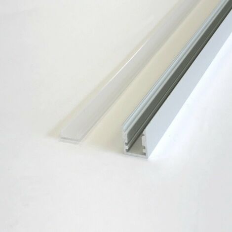 Profilé Aluminium 1m pour Bandeau LED - Cache Blanc Opaque - Blanc - SILUMEN