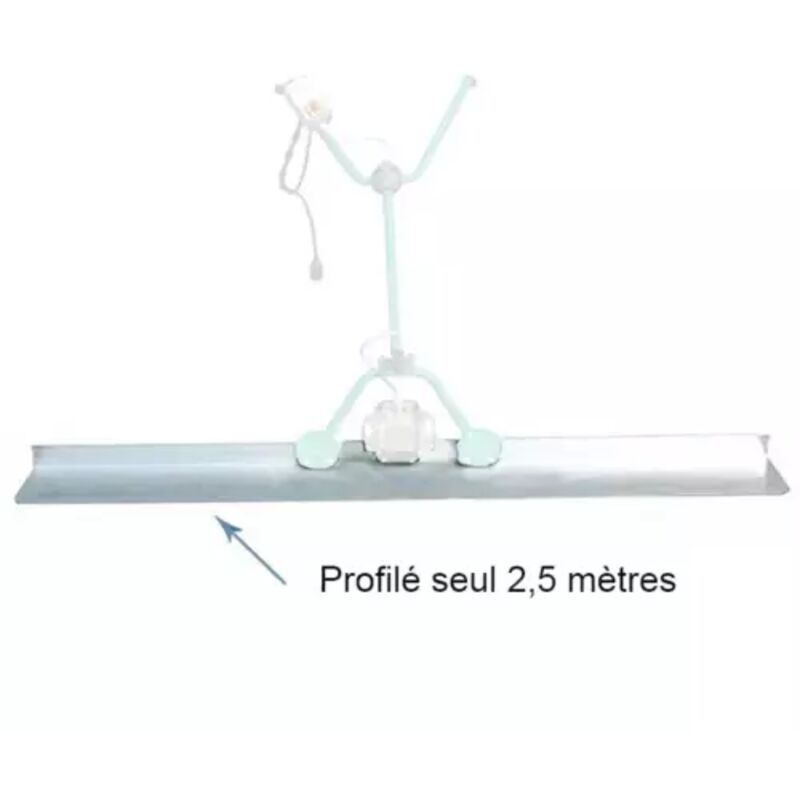 Profilé aluminium 2.5 M pour règle vibrante IMER