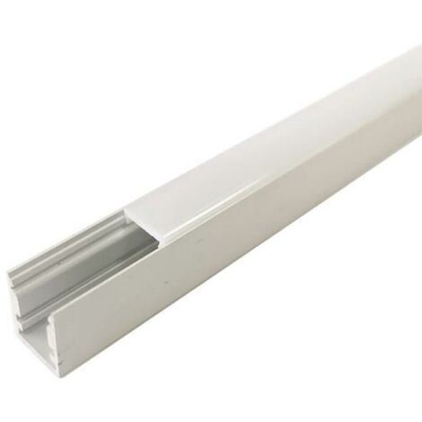 Profilé Aluminium 2m pour Ruban LED - Cache Opaque - SILAMP