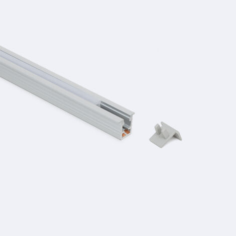 Profilé Aluminium 2m pour Ruban LED jusqu'à 6 mm Blanc 2 m Blanc translucide