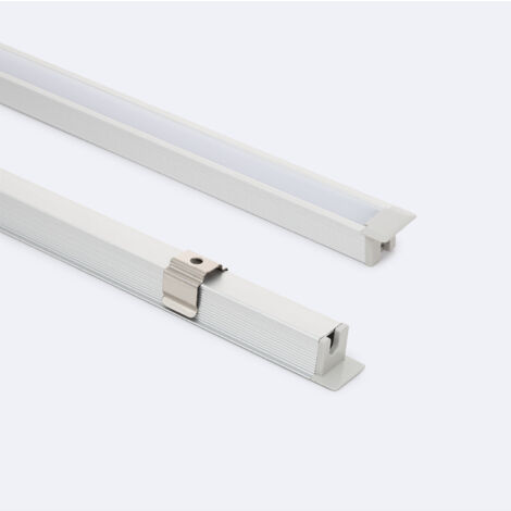 Profilé Aluminium Angle 30º Encastré 2m pour Ruban LED jusqu'à 6 mm Aluminium 2 m Blanc translucide