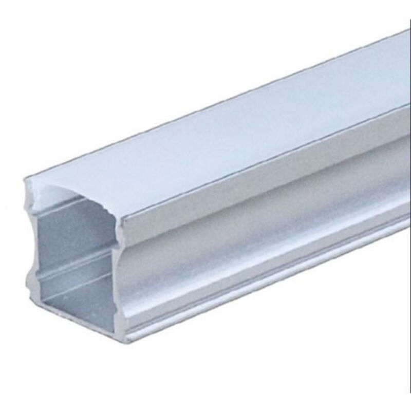 Profile Aluminium 17,2 mm x h14,4mm Diffuseur Blanc pour Ruban led 2m