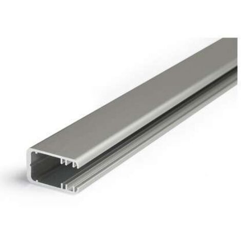 Profilé aluminium anodisé 1m pour ruban LED 14mm – Largeur 16,4mm – Épaisseur max verre 9mm – Finition Glass Line – Miidex Lighting