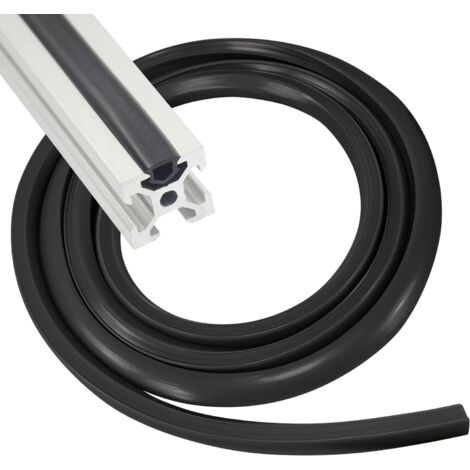 Profilé Aluminium Bandes de Chant pour Série 30X30-8 mm, Bande D'étanchéité Souple de Protection en PVC, Anti-poussière Bandes de Chant (Noir 10 m Slot)