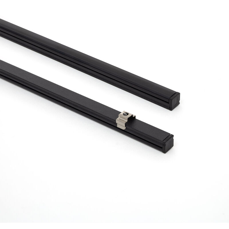 Ledkia - Profilé Aluminium En Saillie 8x8 pour Rubans led jusqu'à 6 mm Noir 2 m Noir translucide