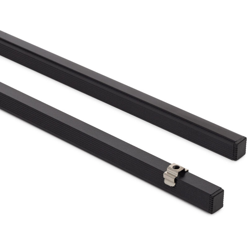 Ledkia - Profilé Aluminium En Saillie Mini pour Rubans led jusqu'à 6 mm avec Capot Continu Noir 2 m Noir translucide