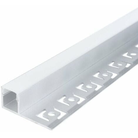 Profilé rainure aluminium brut 2m pour bandeaux LED • MMElectricité