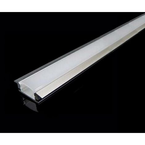 Profilé aluminium encastrable 18x12mm pour ruban LED 15mm