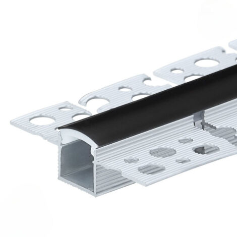 Profilé Aluminium Flexible 2M Cache Opaque Noir - SILUMEN