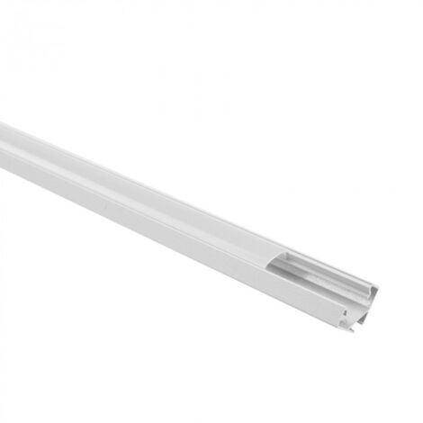 Profilé aluminium R02 angle blanc + diffuseur opaque / laiteux 200cm ECO LIGHT