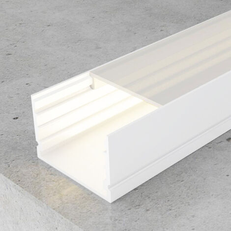 Profilé Aluminium Rok Laqué Blanc - 2 mètres Blanc - Ledme - LM3780