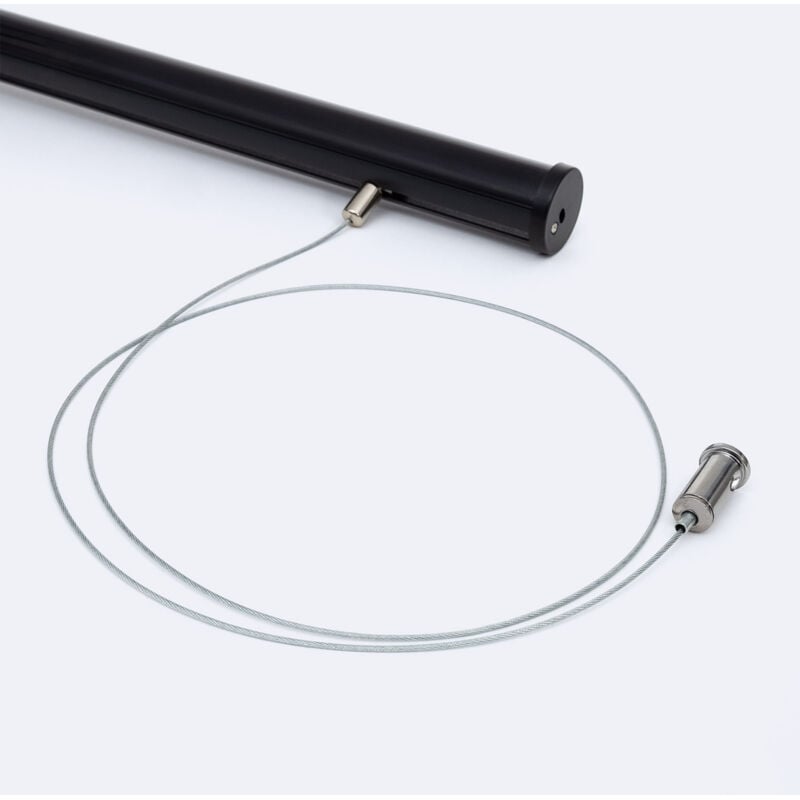 Profilé Aluminium Rond de 2m pour Ruban LED jusqu'à 16 mm Noir 2 m Noir translucide