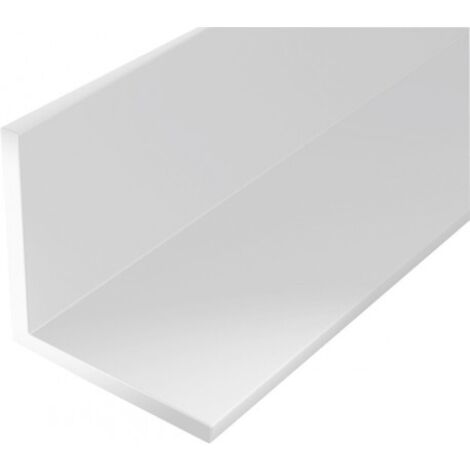 Profilé angle plastique 2000x10x10mm blanc – Épaisseur 1mm – Pour finition murs et sols – Applications bricolage précises – Alberts