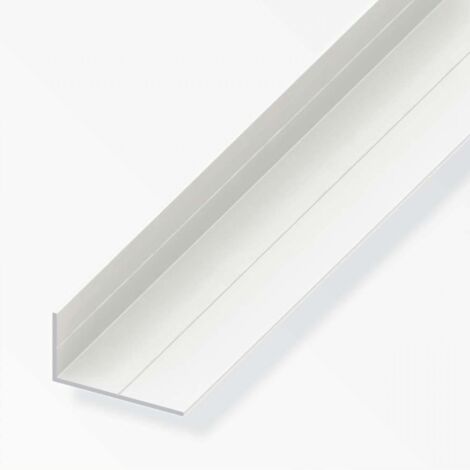 Profilé angulaire PVC 2,5M – Côtés inégaux 29,5 x 53,6 mm – Durable pour intérieur et extérieur – Installation facile – Alfer
