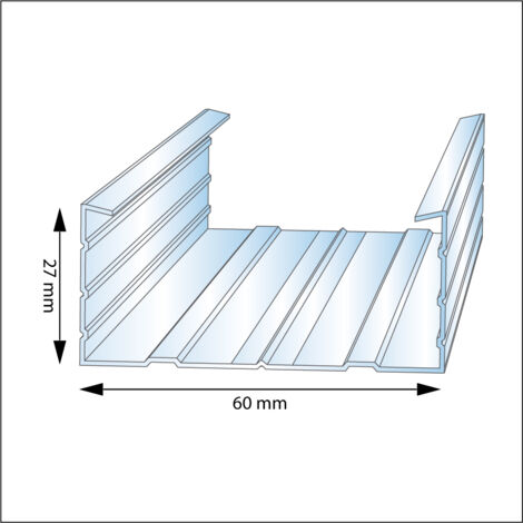 Profilé CD 60 3.0M – Lot de 12 pièces – Longueur 3 m – Pour structures porteuses plafonds suspendus