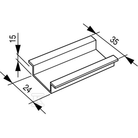 Profilé chapeau 35x15mm EATON TS35X15