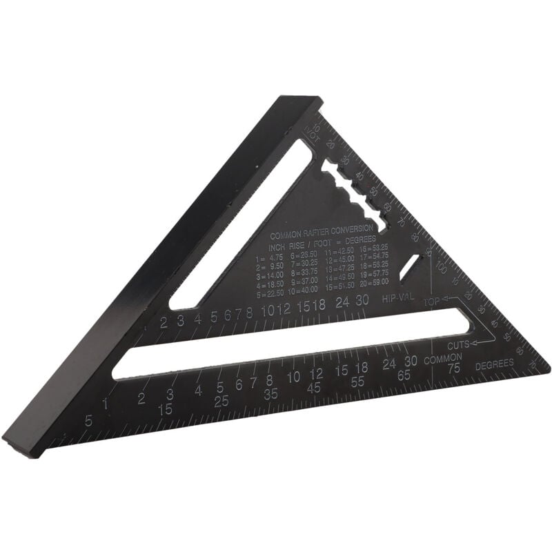 Rapanda - Profilé d'aluminium de 7 pouces, équerre oxydée noire (métrique)