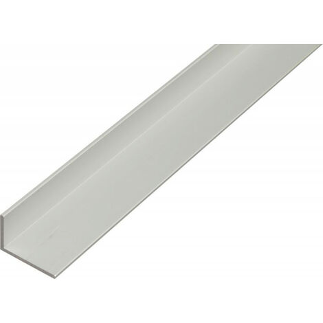 Profilé d'angle aluminium 50x30x3.0mm – Longueur 1000mm – Anodisé argent – Lot de 100 unités pour finition murale et sol