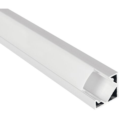 Profilé d'Angle aluminium PA1 pour ruban LED 2m blanc ARIC 55158