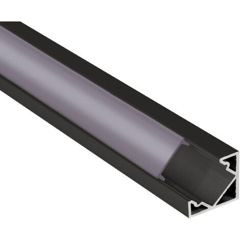 Profilé d'Angle aluminium PA1 pour ruban LED 2m noir ARIC 55159