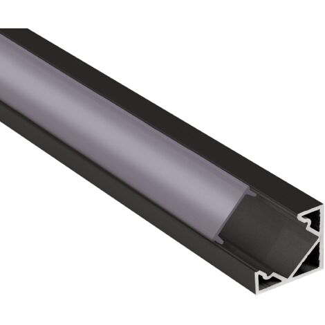 Profilé d'Angle aluminium PA1 pour ruban LED 2m noir ARIC 55159