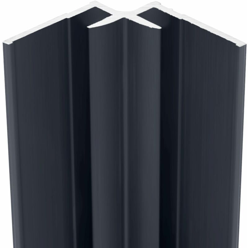 Profilé d'angle intérieur pour panneau mural de douche, DécoDesign Schulte Anthracite, 255 cm