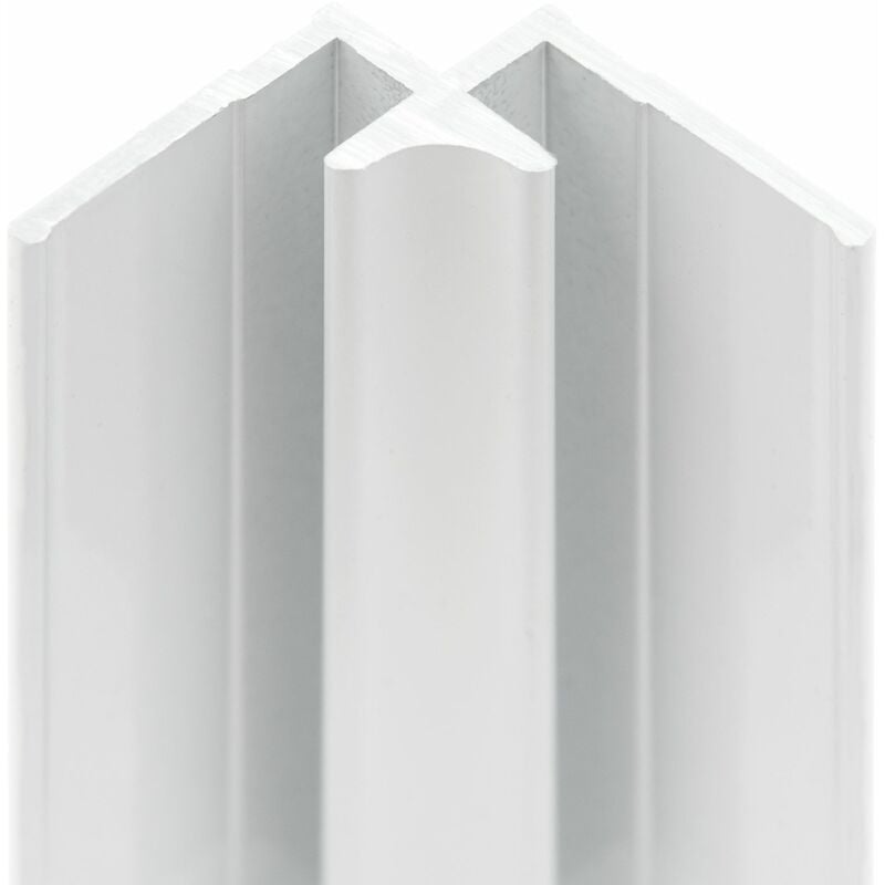 Profilé d'angle intérieur pour panneau mural de douche, DécoDesign Schulte Blanc, 255 cm