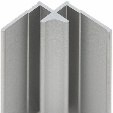 Profilé d'angle intérieur pour panneau mural de douche, DécoDesign, Schulte, Alu-argenté, 210 cm